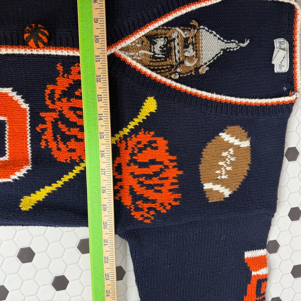 Vintage BellePointe Clemson Tigers Graphic Cardigan Sweater / Unisex Cardigan - Picture 10 of 11
